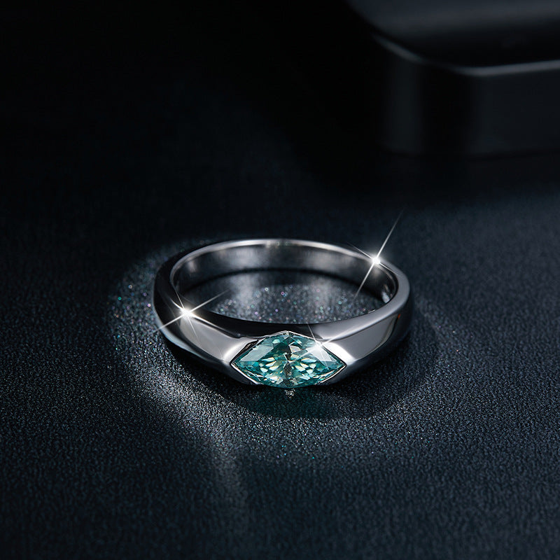 Marquise Cut 1.0ct Men &Women Moissanite Wedding Band shine of diamond