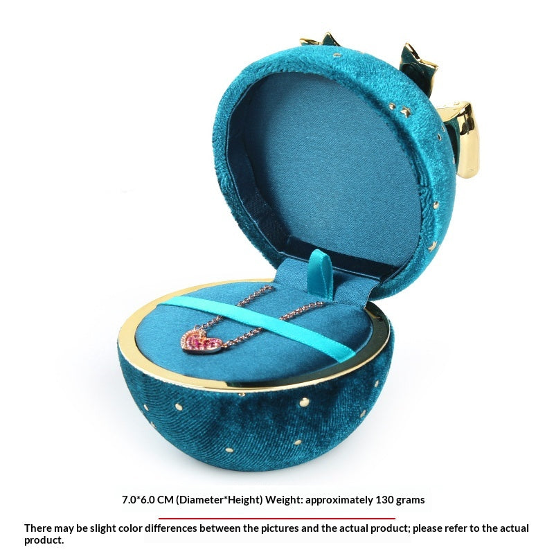 Romantic Spherical Bow-knot Jewelry Box for Ring and Necklace Shine of Diamond