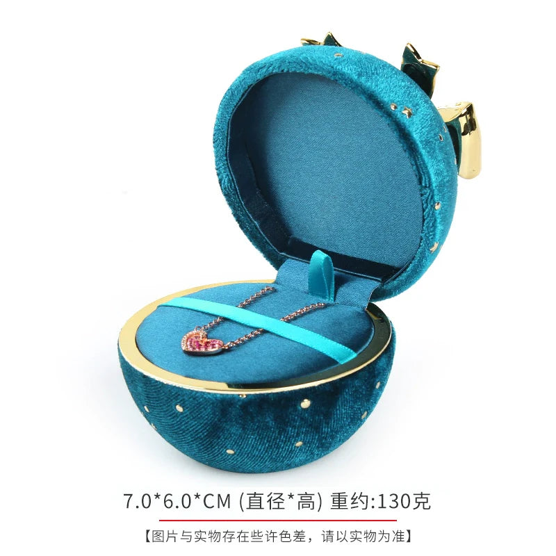 Romantic Spherical Bow-knot Jewelry Box for Ring and Necklace Shine of Diamond
