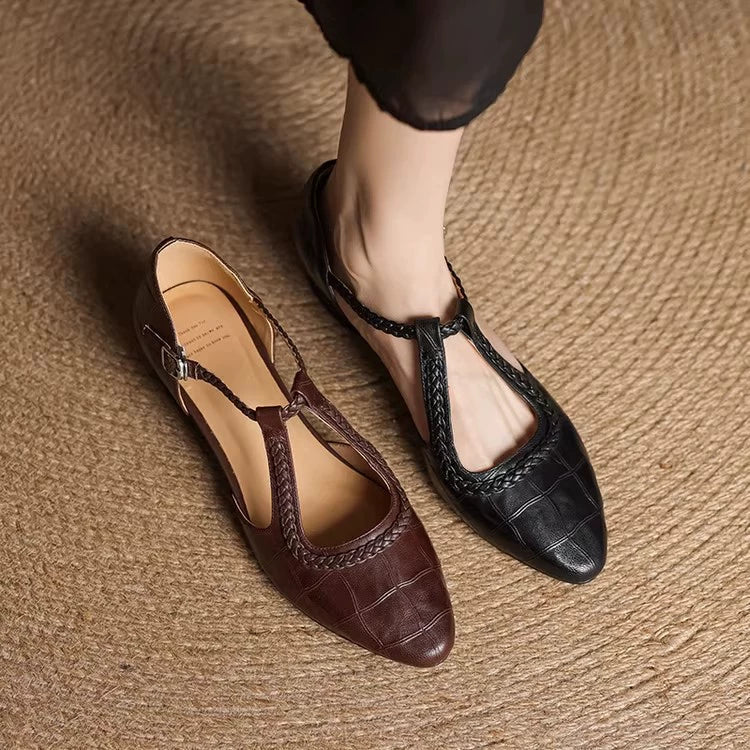 Brielle™ | Retro-Inspired Braided Strap Sandals