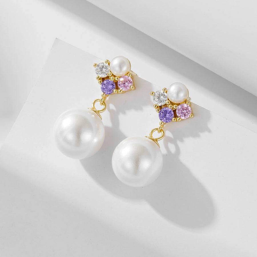 Elegant Pearls Sterling Silver Pendant Earrings Carly Jewelry