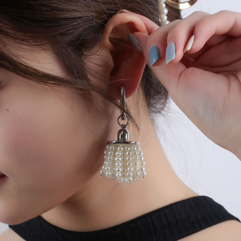 Retro Baroque Lantern Fringe Pearl Drop Earrings Dazzleyesjewelry