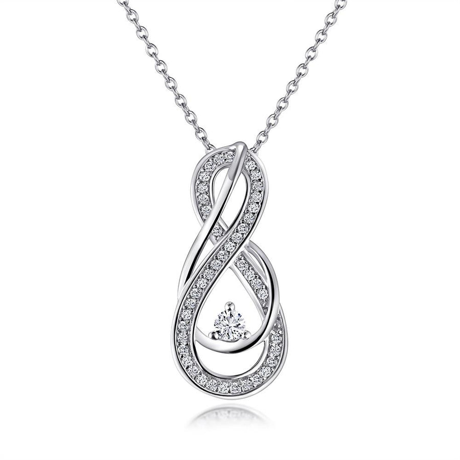 Exquisite Infinity Pendant Necklace Shineofidamond