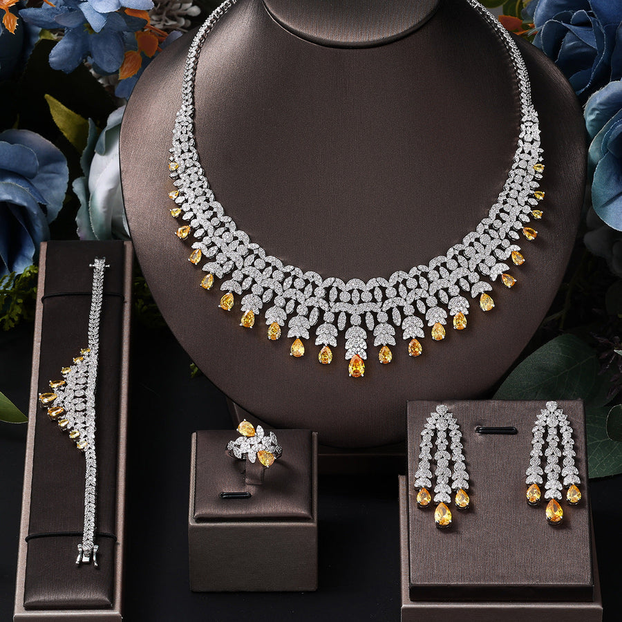 Fashionable and Dazzling Full Diamond Jewelry Set Shine of Diamond