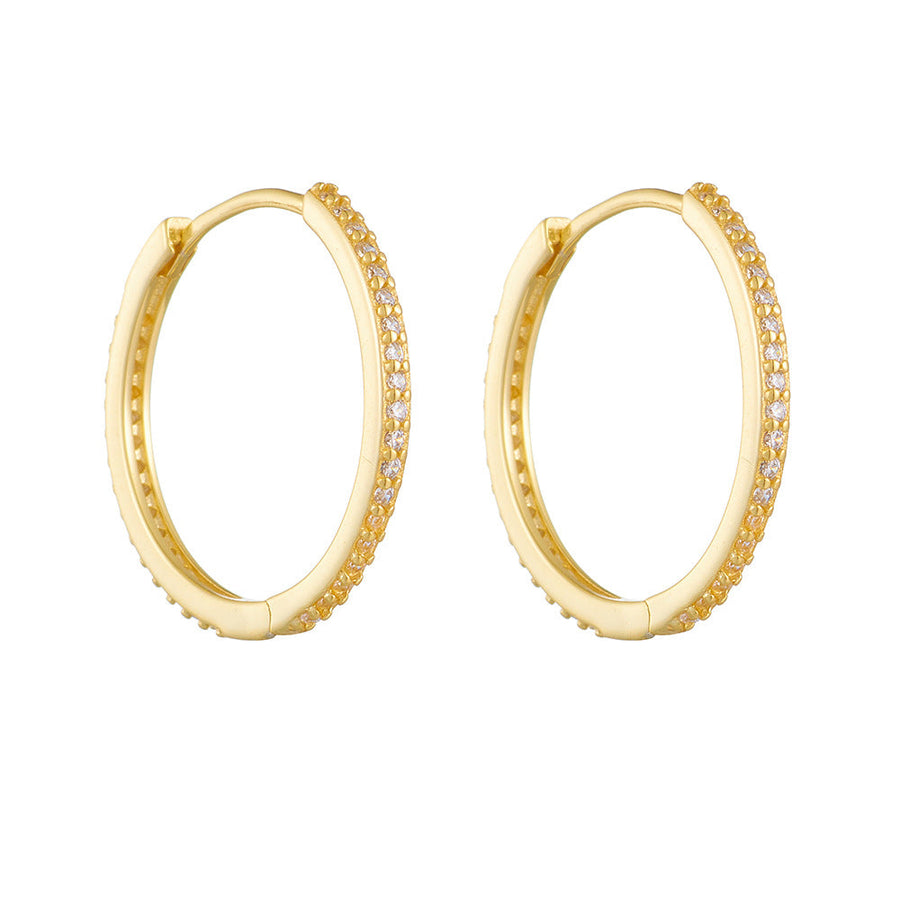 Classic Eternity Sterling Silver Hoop Earrings Carly Jewelry