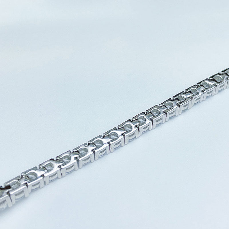 Exquisite Round Cut 925 Sterling Silver Tennis Bracelet Shineofdiamond