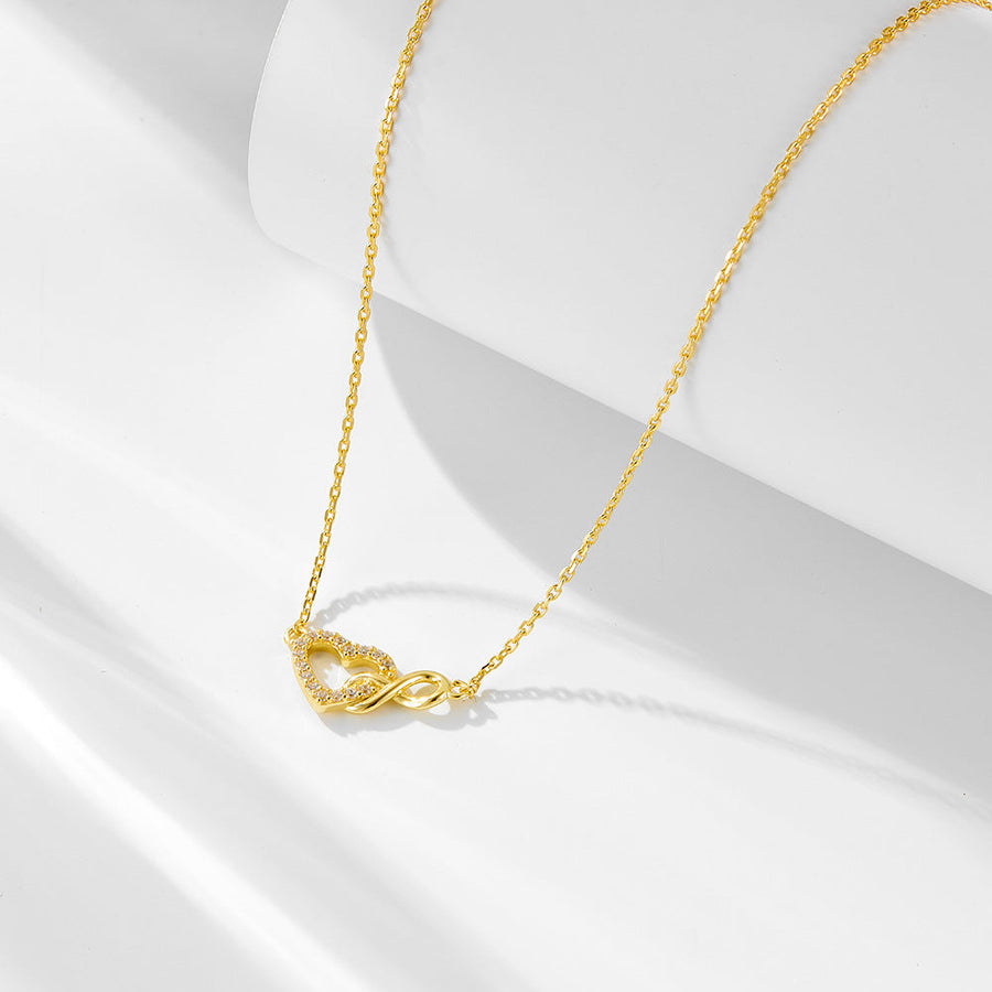Heart and Infinity Design Silver Necklace Carly Jewelry