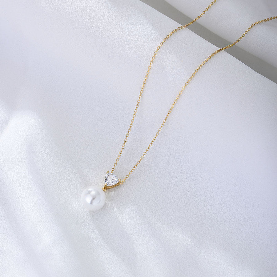 Sterling Silver Pearl Necklace For Mom Carly Jewelry