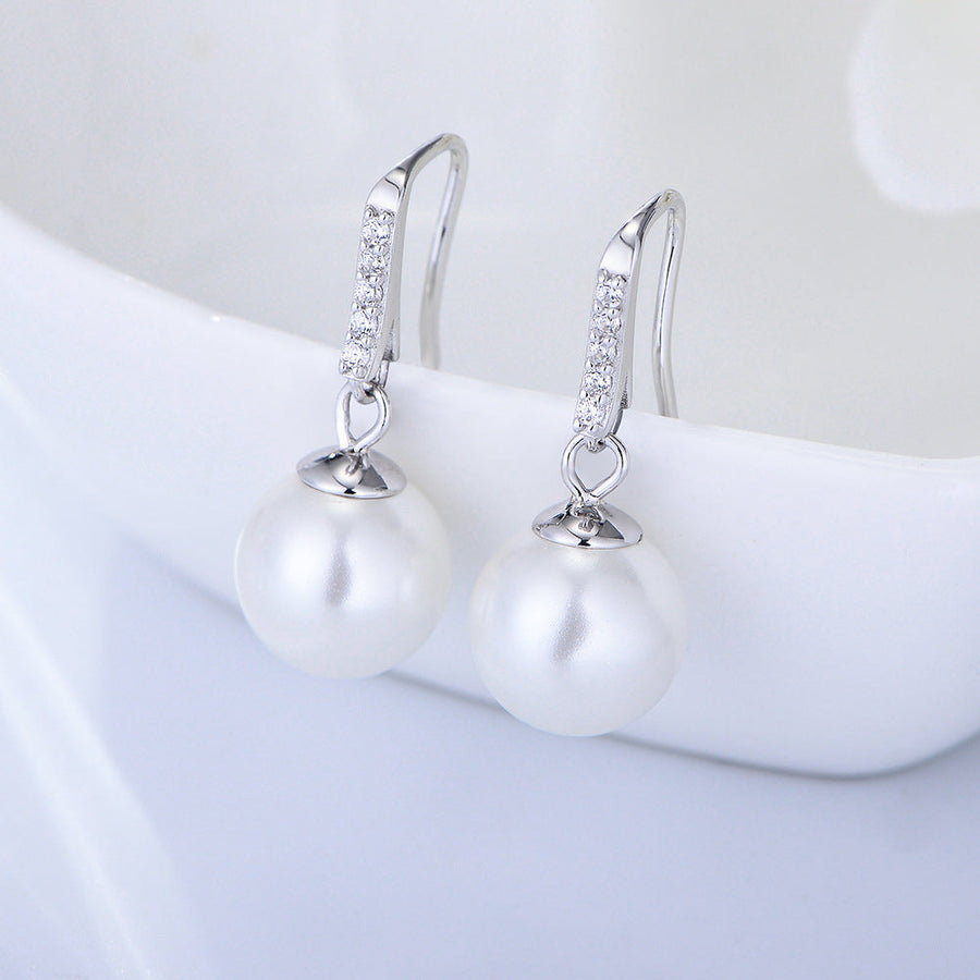 Elegant Pearl Drop Earrings for Mom Carly Jewelry