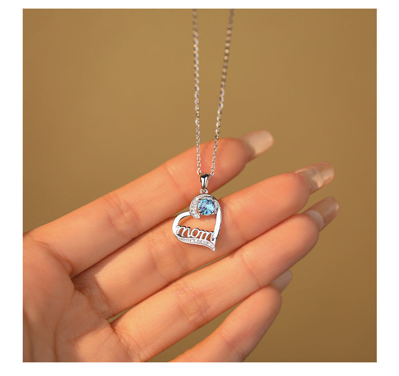 Heart Design Sterling Silver Necklace For Mom Carly Jewelry