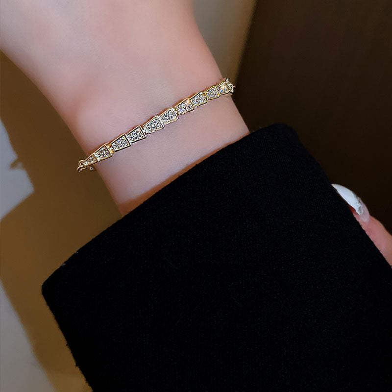 Chic Paved Slider Clasp Fashion Bracelet Dobrilajewelry