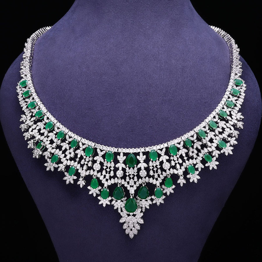 Elegant and Luxurious 4 Pcs Bridal Jewelry Set Shine of Diamond