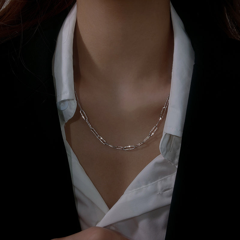 Classic 925 Sterling Silver Gypsophila Necklace Shineofdiamond