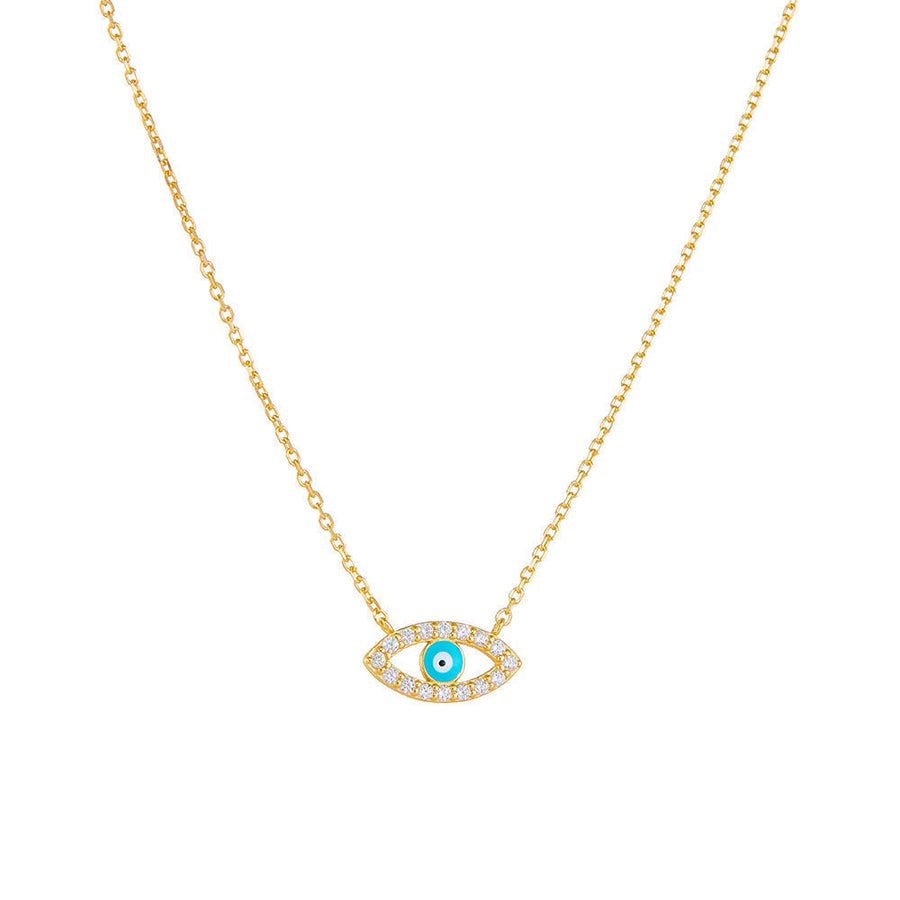 Evil Eye Design Sterling Silver Necklace Carly Jewelry