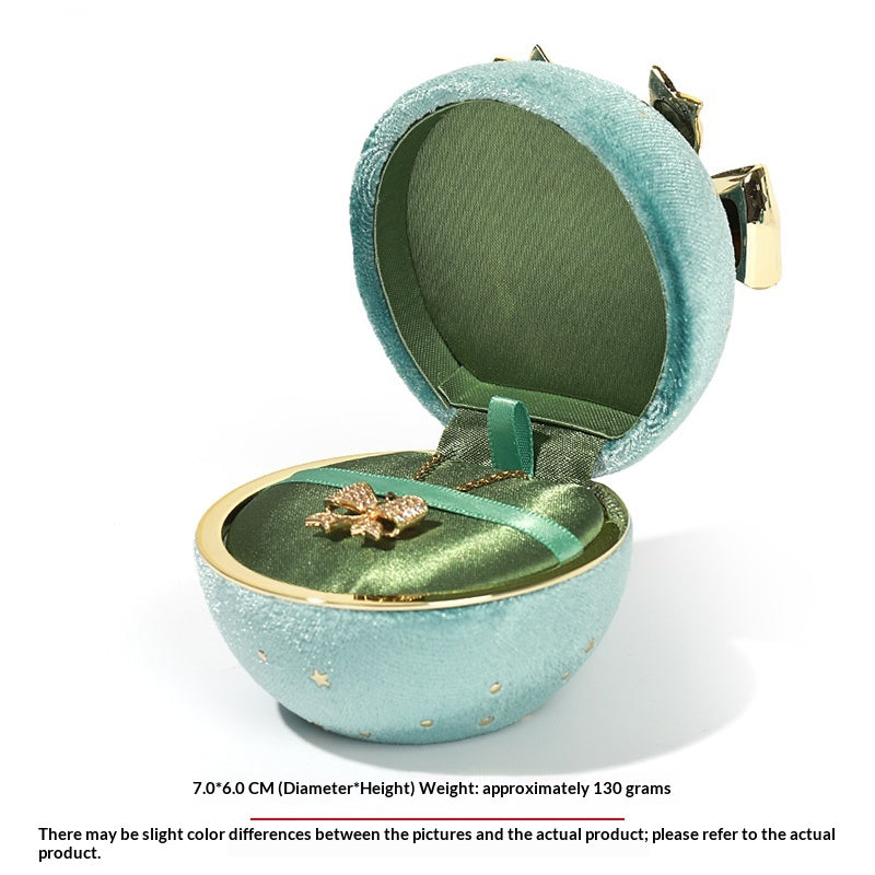 Romantic Spherical Bow-knot Jewelry Box for Ring and Necklace Shine of Diamond