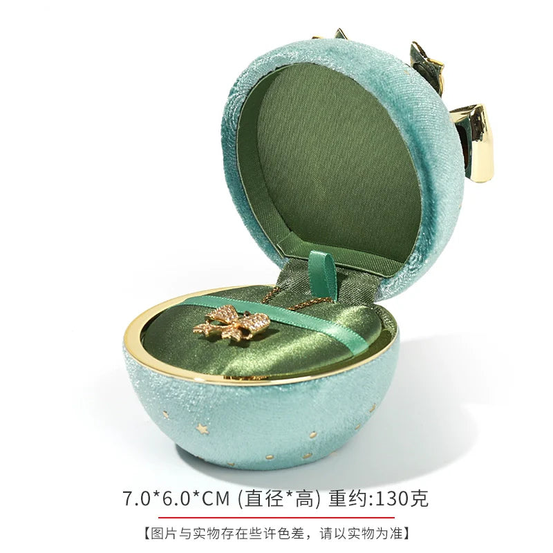 Romantic Spherical Bow-knot Jewelry Box for Ring and Necklace Shine of Diamond