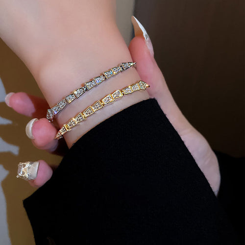 Chic Paved Slider Clasp Fashion Bracelet Dobrilajewelry