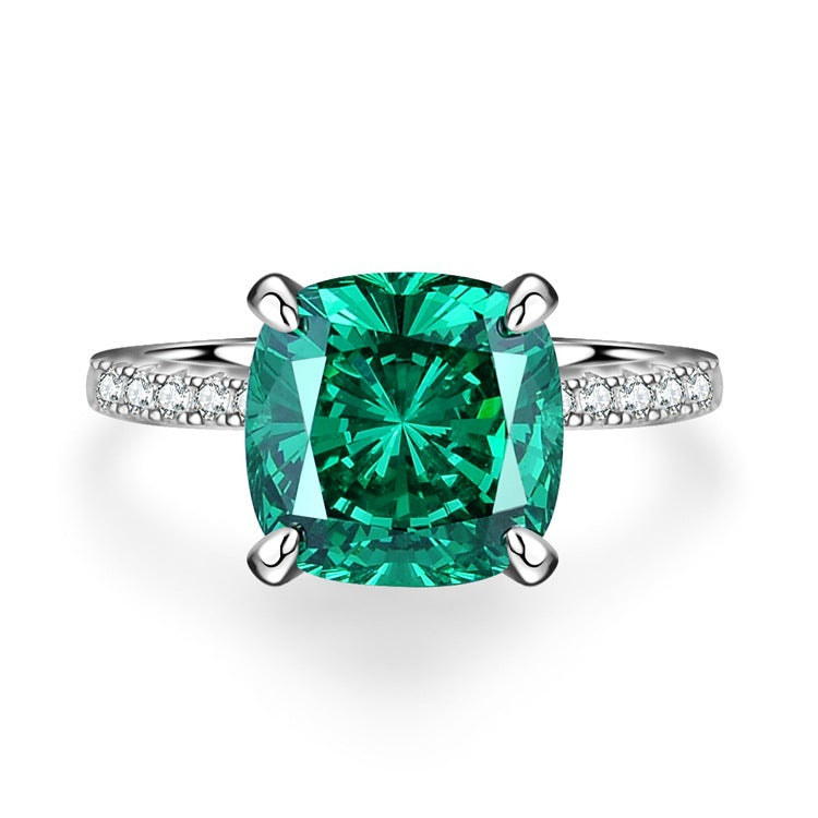 Unique 4.0ct Cushion Cut Paraiba Tourmaline Engagement Ring with Hidden Halo shine of diamond