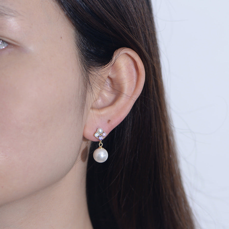 Elegant Pearls Sterling Silver Pendant Earrings Carly Jewelry