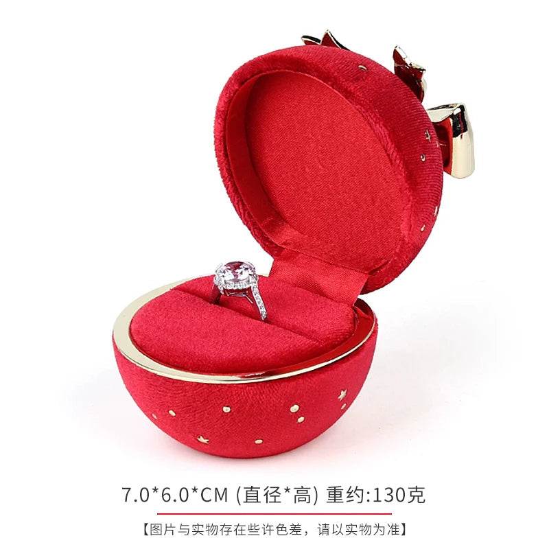 Romantic Spherical Bow-knot Jewelry Box for Ring and Necklace Shine of Diamond