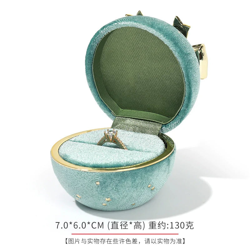 Romantic Spherical Bow-knot Jewelry Box for Ring and Necklace Shine of Diamond