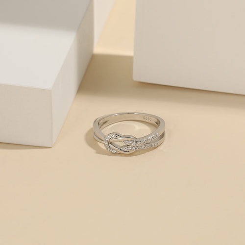 Simple Infinity Sterling Silver Band Shine of Diamond