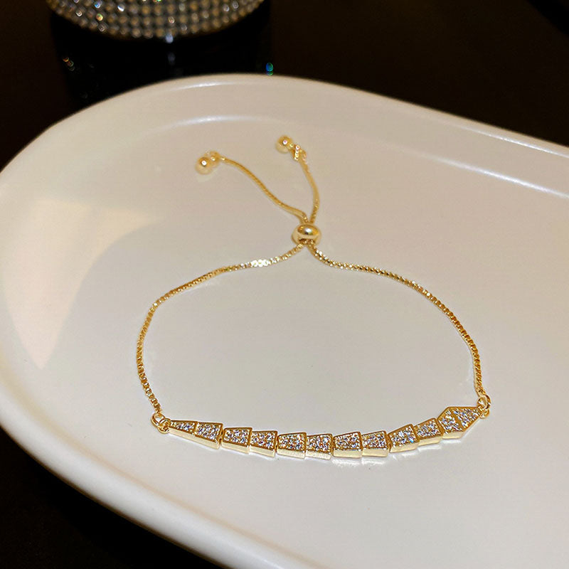 Chic Paved Slider Clasp Fashion Bracelet Dobrilajewelry