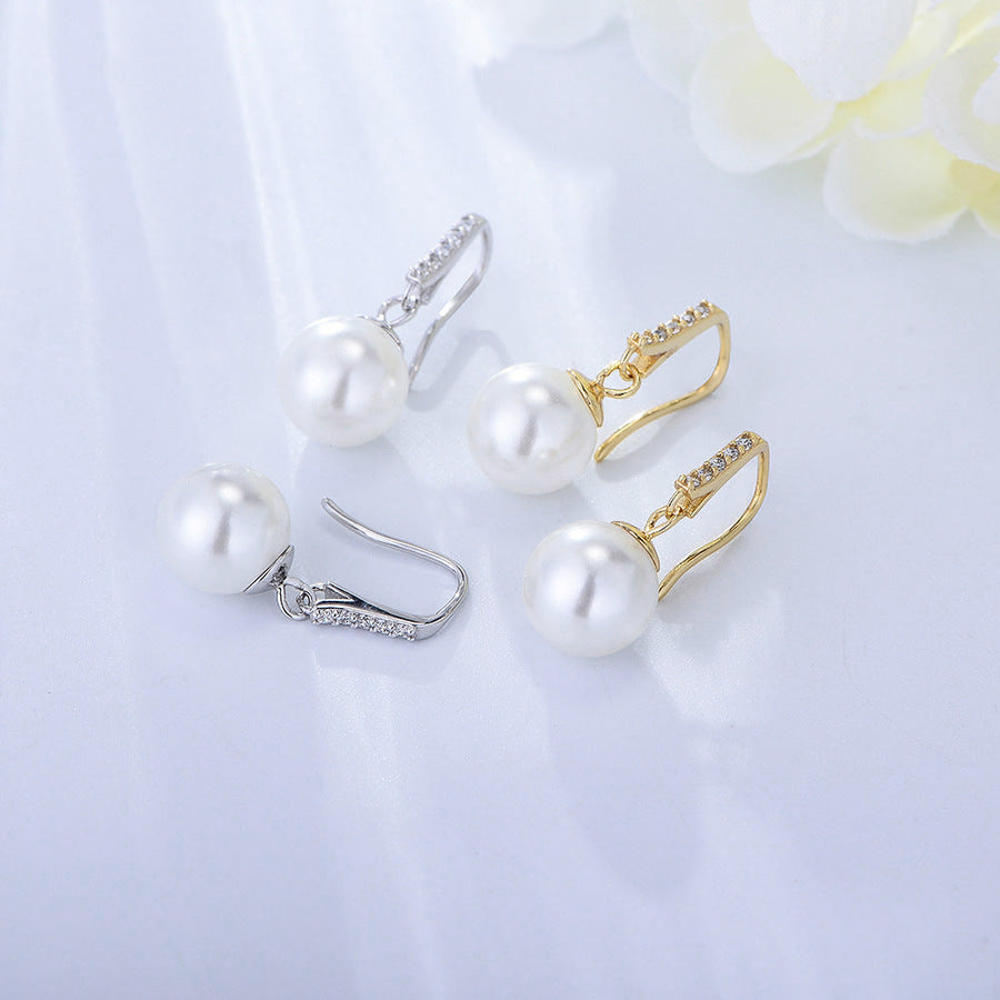 Elegant Pearl Drop Earrings for Mom Carly Jewelry
