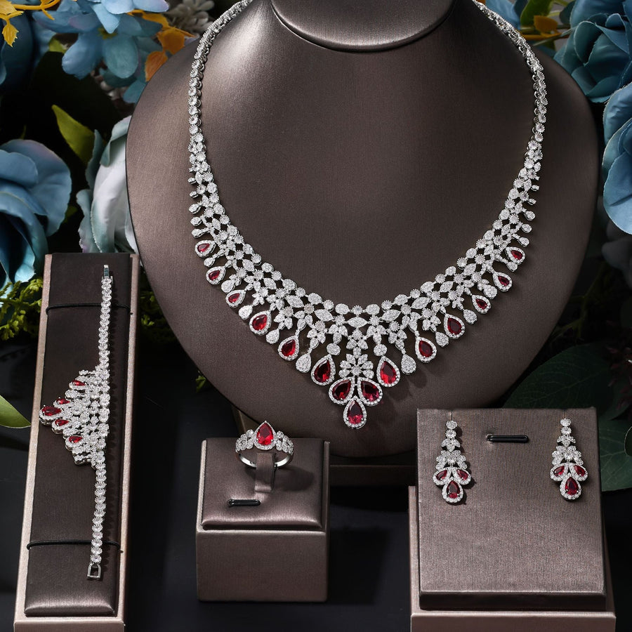 Generous Bride Wedding Accessories 4 Pcs Jewelry Set Shine of Diamond