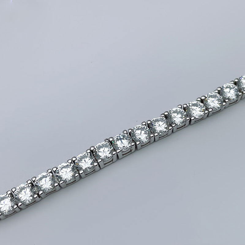Exquisite Round Cut 925 Sterling Silver Tennis Bracelet Shineofdiamond