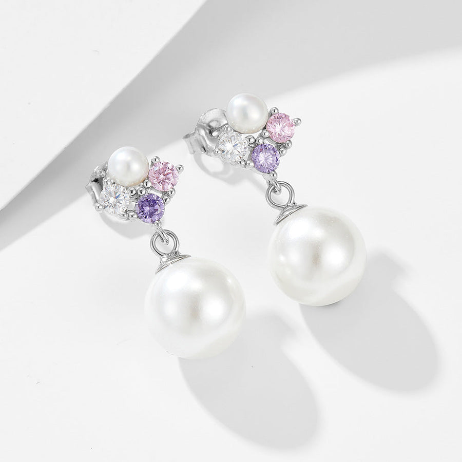 Elegant Pearls Sterling Silver Pendant Earrings Carly Jewelry
