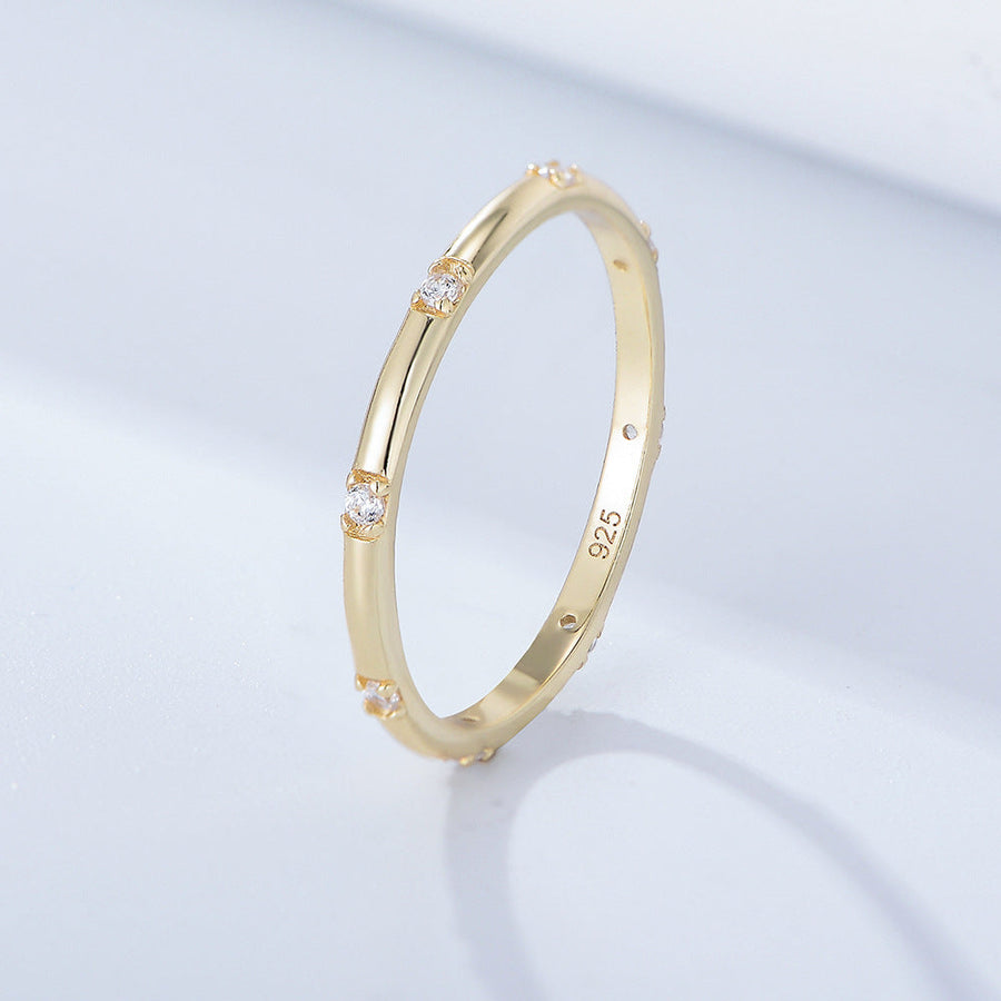 Simple Mutil-color Sterling Silver Wedding Band Juluro
