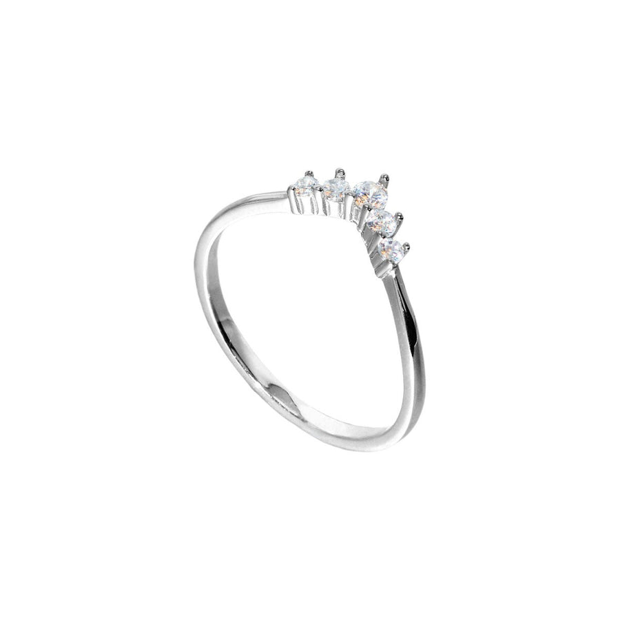 Simple Crown Design Sterling Silver Band Carly Jewelry