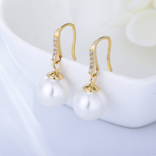 Elegant Pearl Drop Earrings for Mom Carly Jewelry
