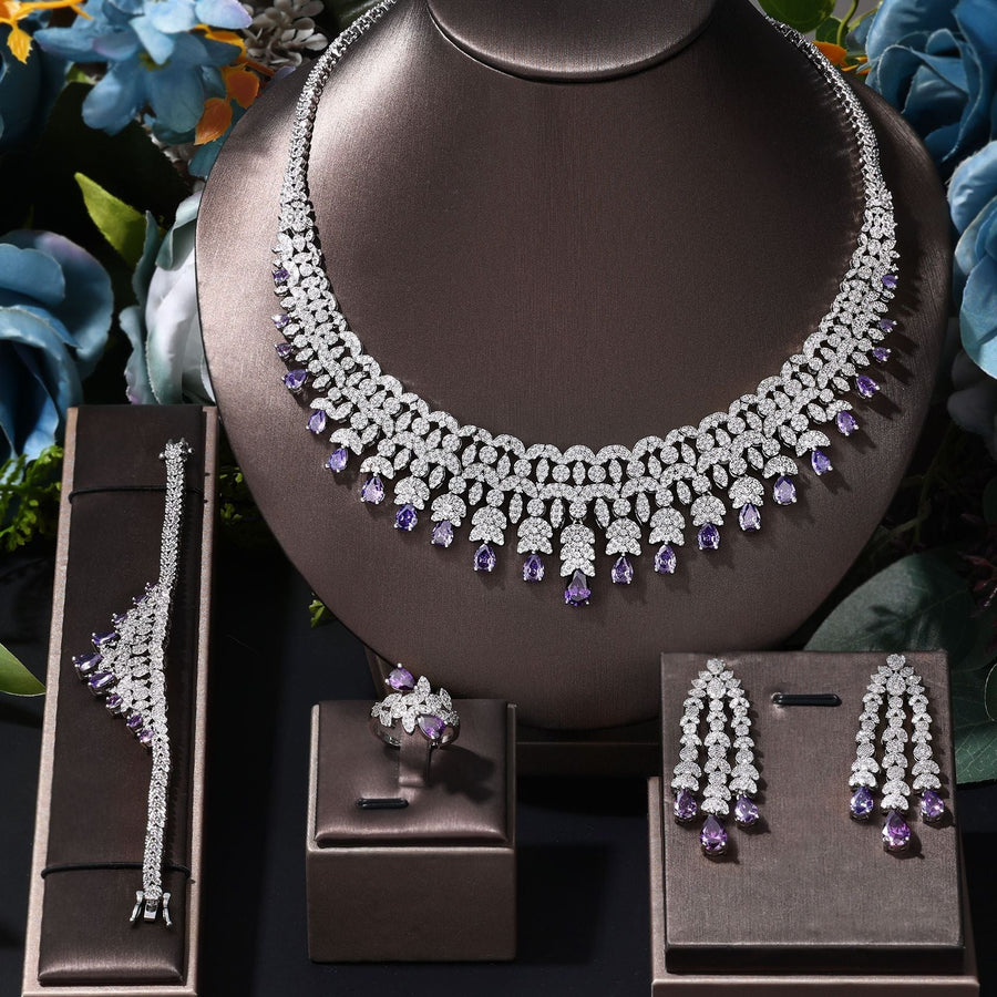 Fashionable and Dazzling Full Diamond Jewelry Set Shine of Diamond