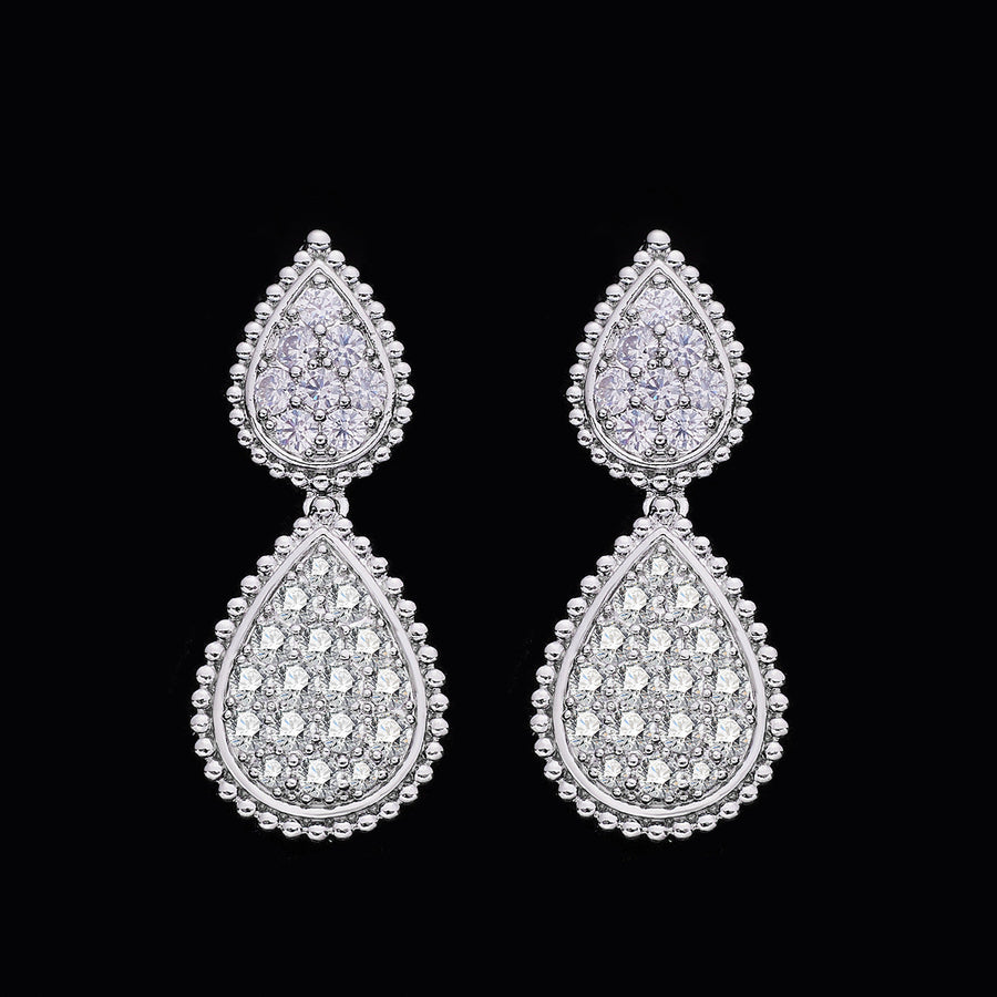 4 Pcs Jewelry Set Popular Accessories for Parties and Banquets Shine of Diamond