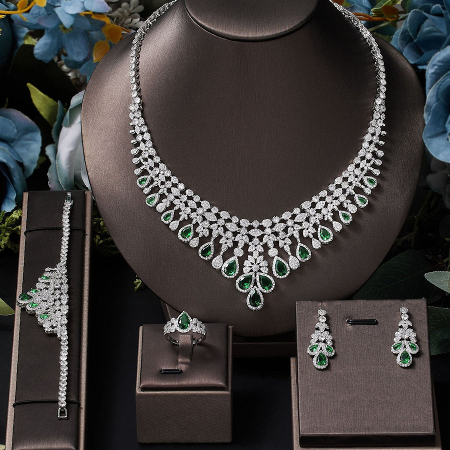 Generous Bride Wedding Accessories 4 Pcs Jewelry Set Shine of Diamond