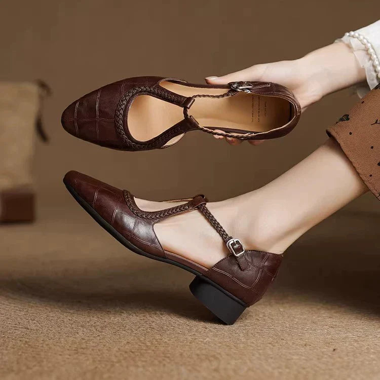 Brielle™ | Retro-Inspired Braided Strap Sandals