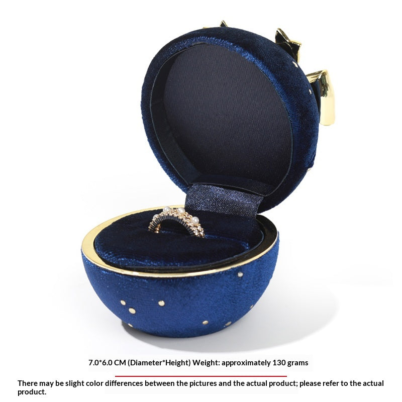 Romantic Spherical Bow-knot Jewelry Box for Ring and Necklace Shine of Diamond