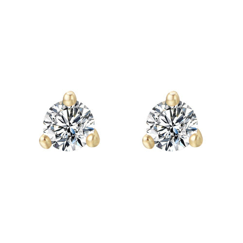 3 Prog Stud Earrings in Sterling Silver Shine of Diamond