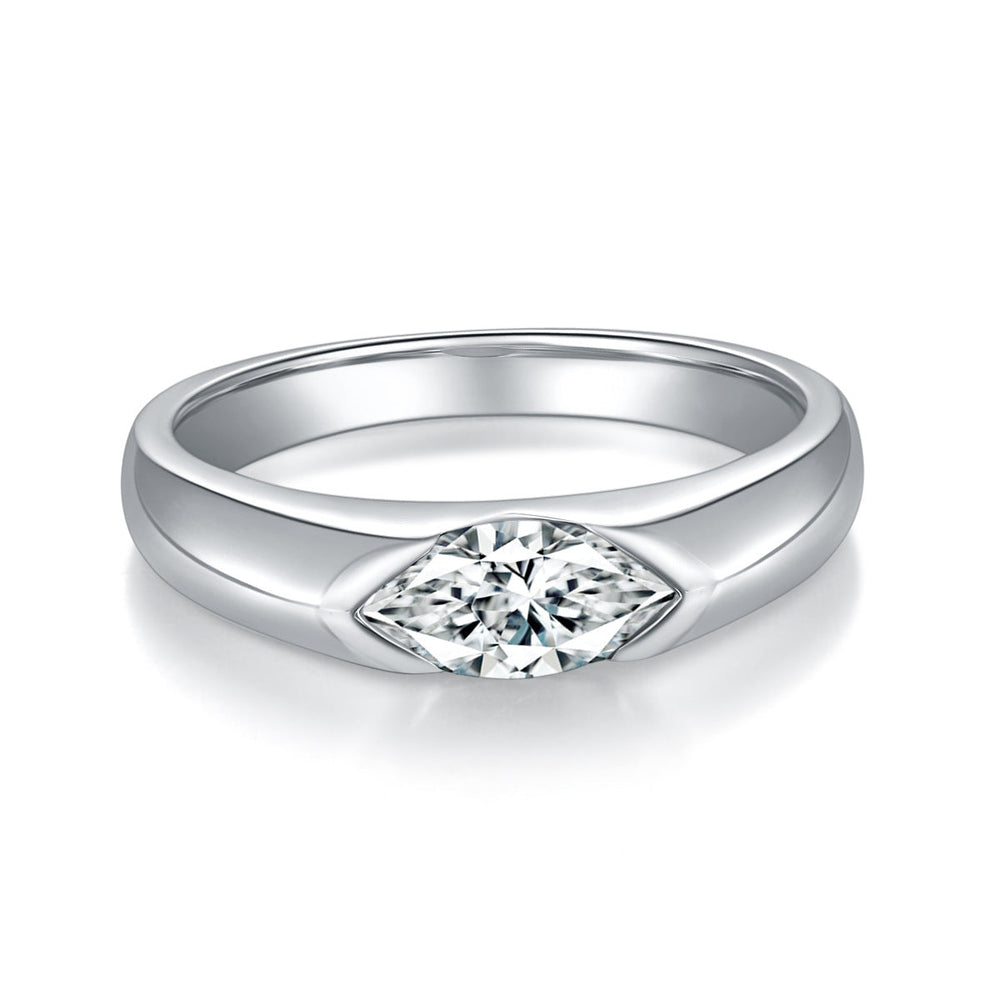 Marquise Cut 1.0ct Men &Women Moissanite Wedding Band shine of diamond