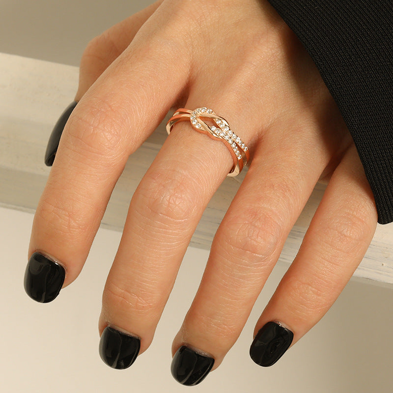 Simple Infinity Sterling Silver Band Shine of Diamond