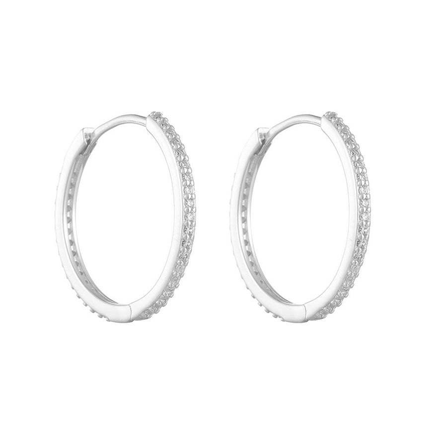 Classic Eternity Sterling Silver Hoop Earrings Carly Jewelry