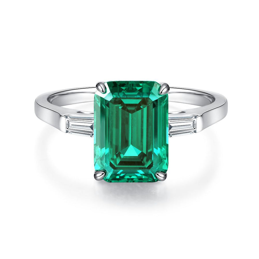 Green Collection Engagement Ring in Sterling Silver Shine of Diamond