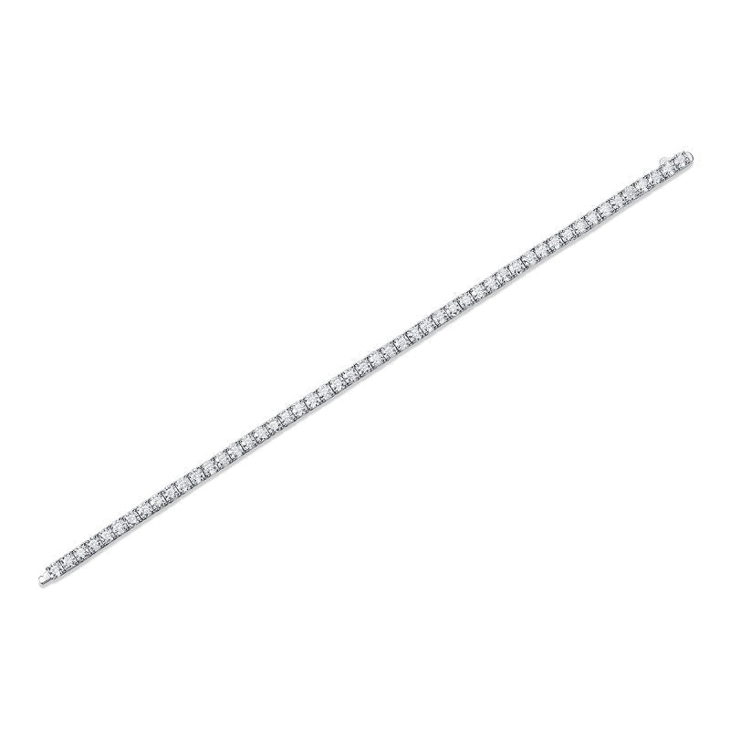 Classic Round Cut Moissanite Sterling Silver Tennis Bracelet shine of diamond