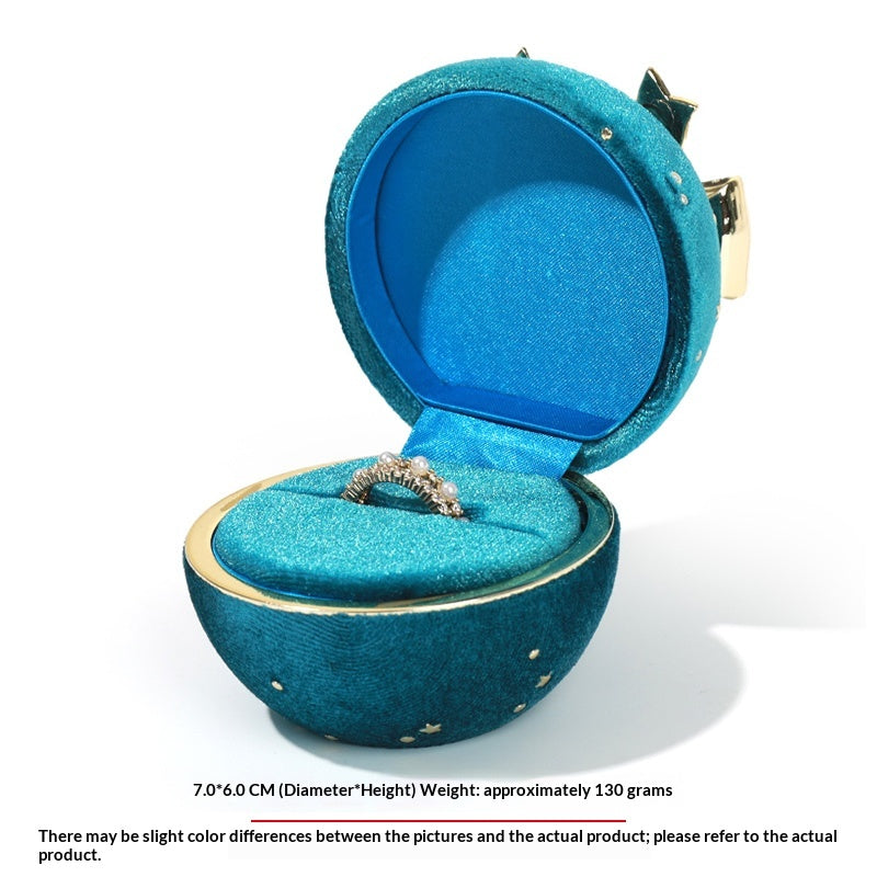 Romantic Spherical Bow-knot Jewelry Box for Ring and Necklace Shine of Diamond