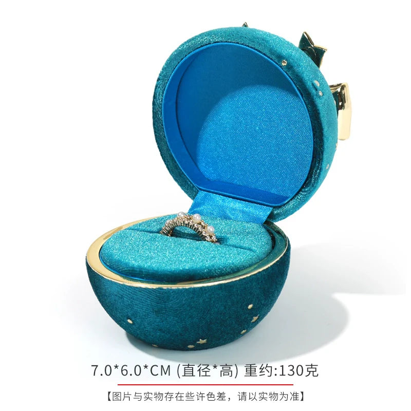 Romantic Spherical Bow-knot Jewelry Box for Ring and Necklace Shine of Diamond