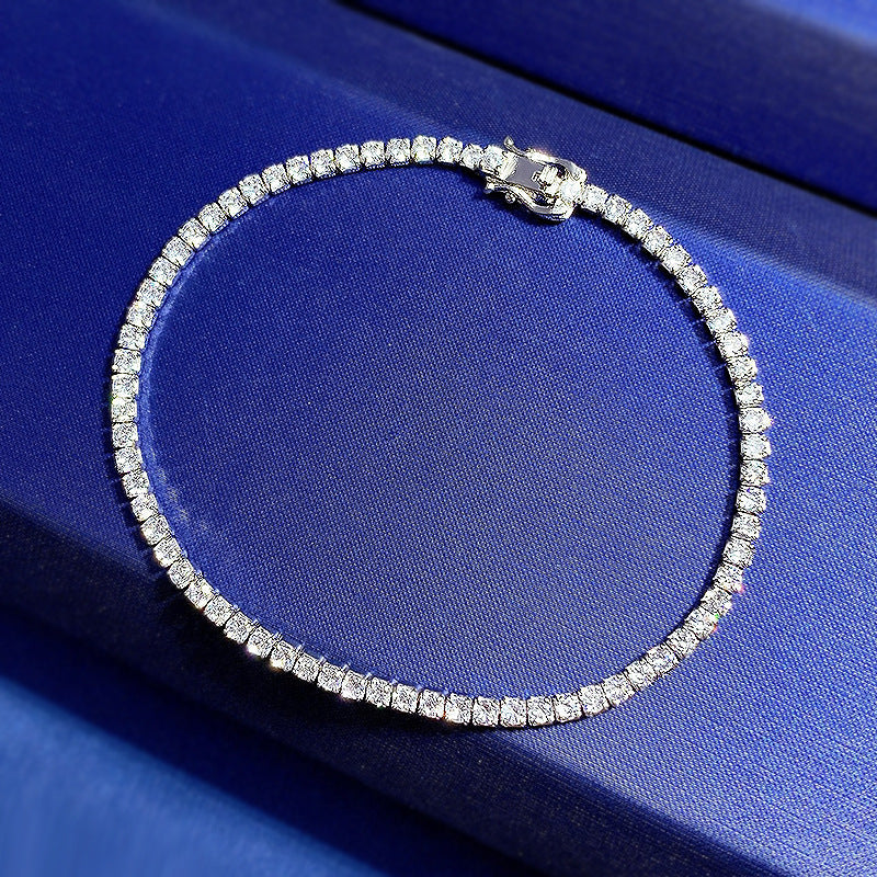 Women's Classic Multi-Color Tennis Bracelet in Sterling Silver Shineofdiamond