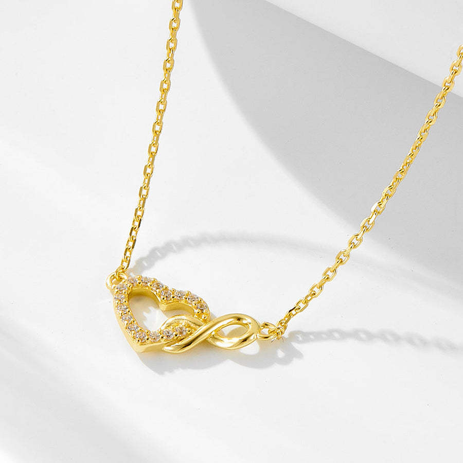 Heart and Infinity Design Silver Necklace Carly Jewelry