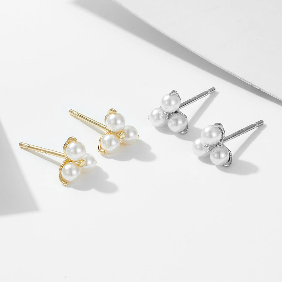 Unique Design Pearls Stud Earrings Carly Jewelry